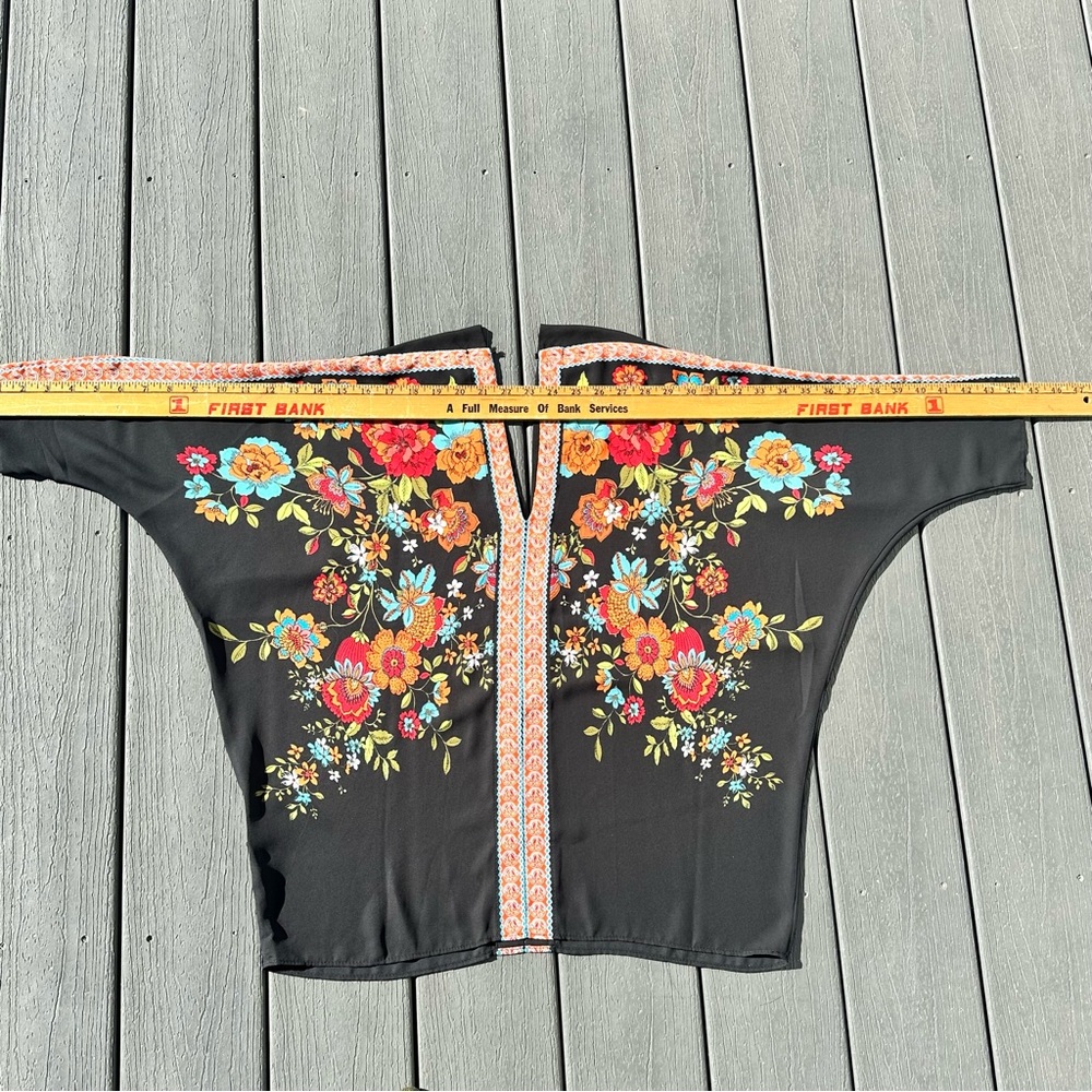 Rose & Olive Black Embellished Boxy Blouse - Picture 11 of 11